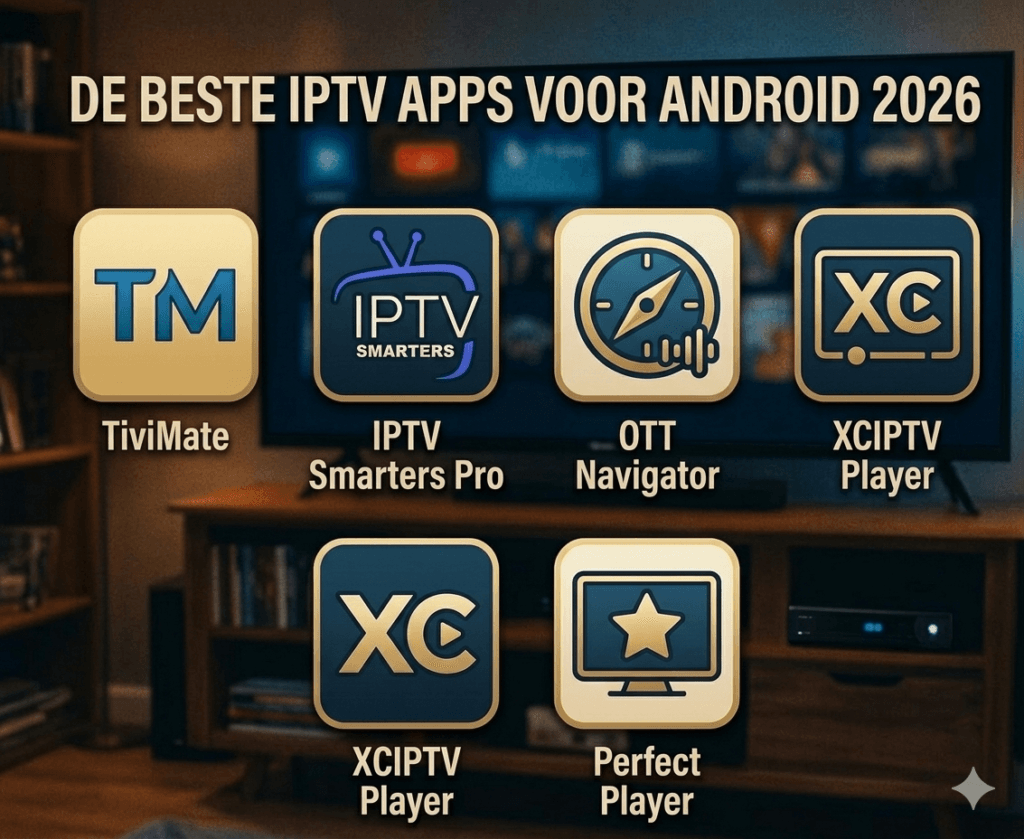 beste IPTV apps voor Android in 2026