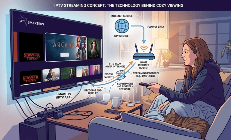 Wat is IPTV en Hoe Werkt Het? Complete Gids voor Beginners in Nederland (2026) 2 Hoe werkt IPTV?”
